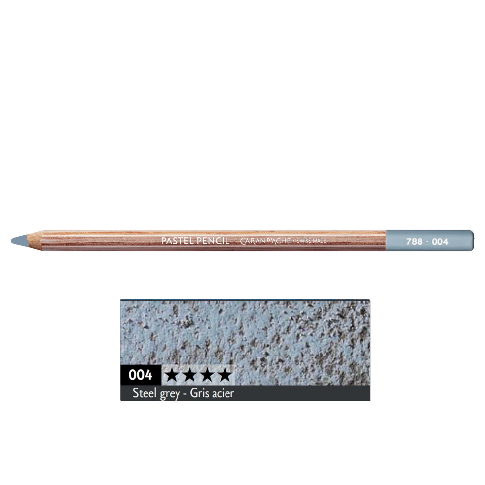 Pastela sucha w kredce Pastel Pencil - Caran d'Ache - 004, Steel Grey