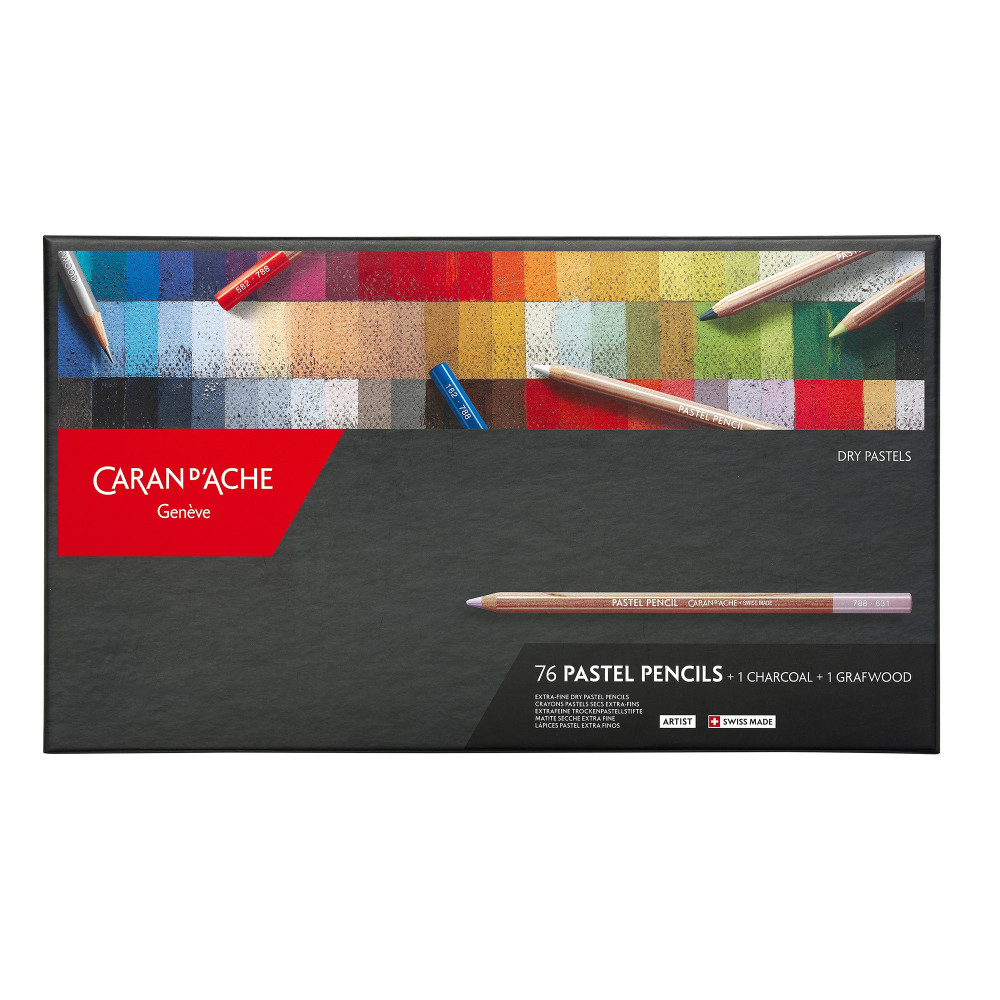 Set of dry Pastel Pencils - Caran d'Ache - 76 colors