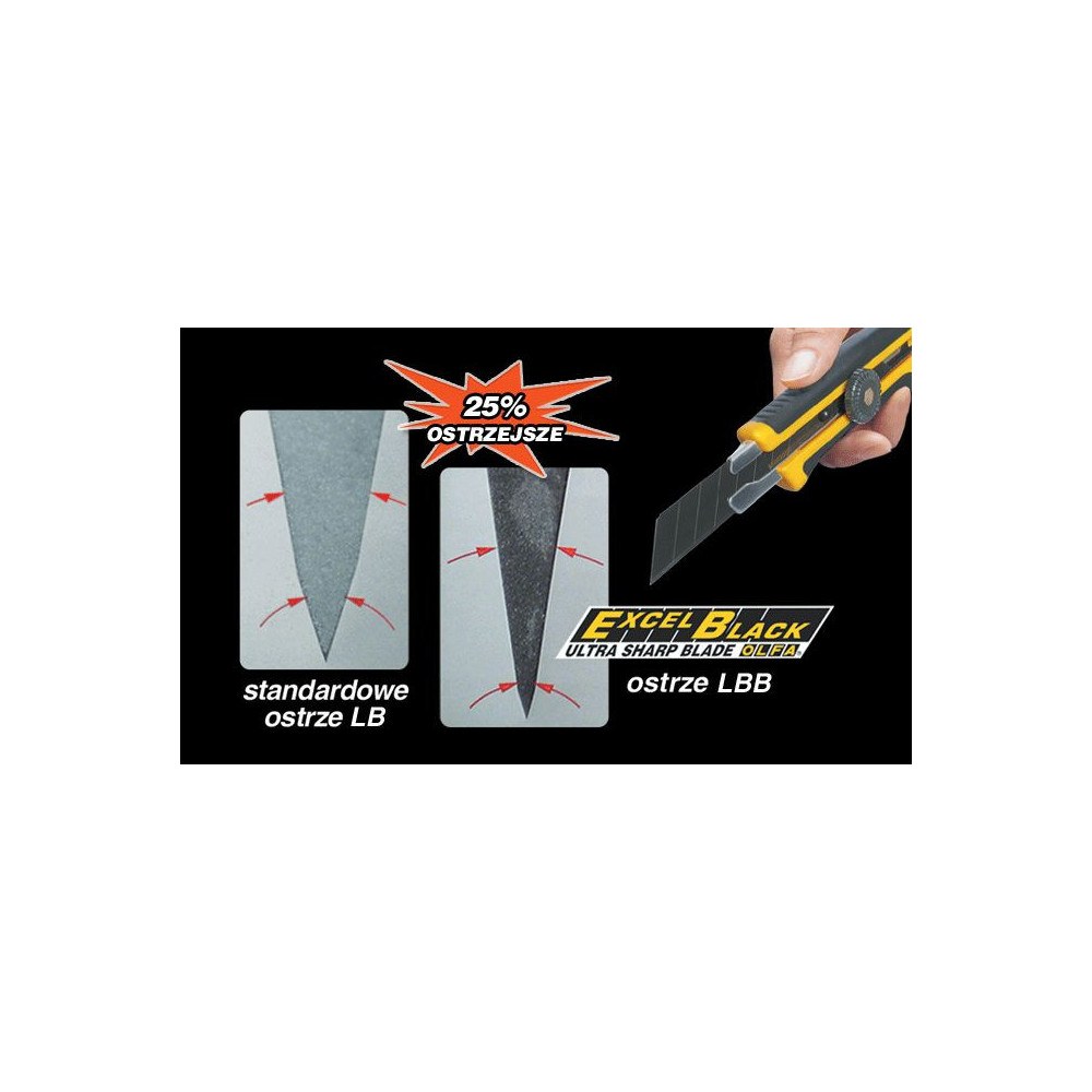 Spare blades LBB - Olfa - black, 18 mm, 10 pcs.