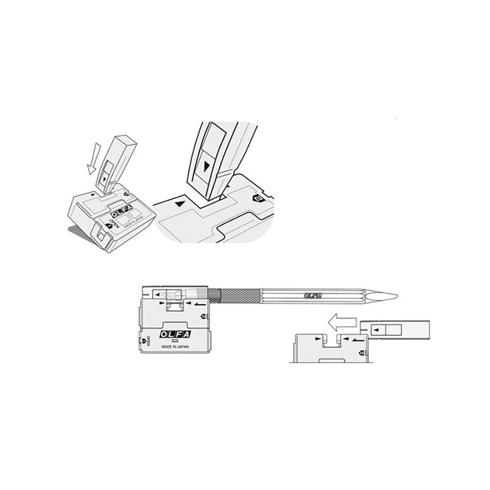 Ostrza KB do skalpela AK-5 z igłą - Olfa - 4 mm, 30 szt.