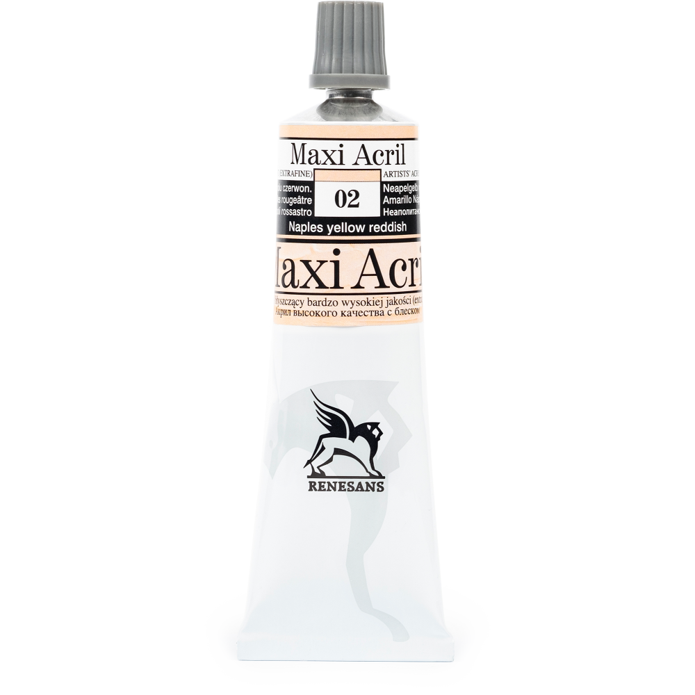 Farba akrylowa Maxi Acril - Renesans - 02, Naples yellow reddish, 60 ml