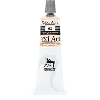 Acrylic paint Maxi Acril - Renesans - 02, Naples yellow reddish, 60 ml