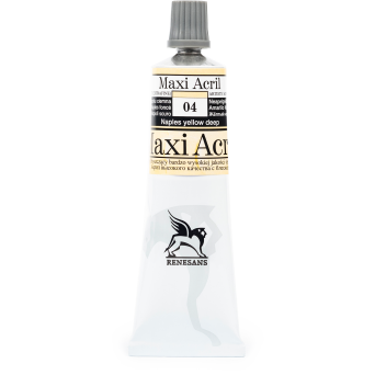 Acrylic paint Maxi Acril - Renesans - 04, Naples yellow deep, 60 ml