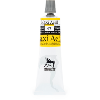 Acrylic paint Maxi Acril - Renesans - 07, cadmium yellow medium hue, 60 ml