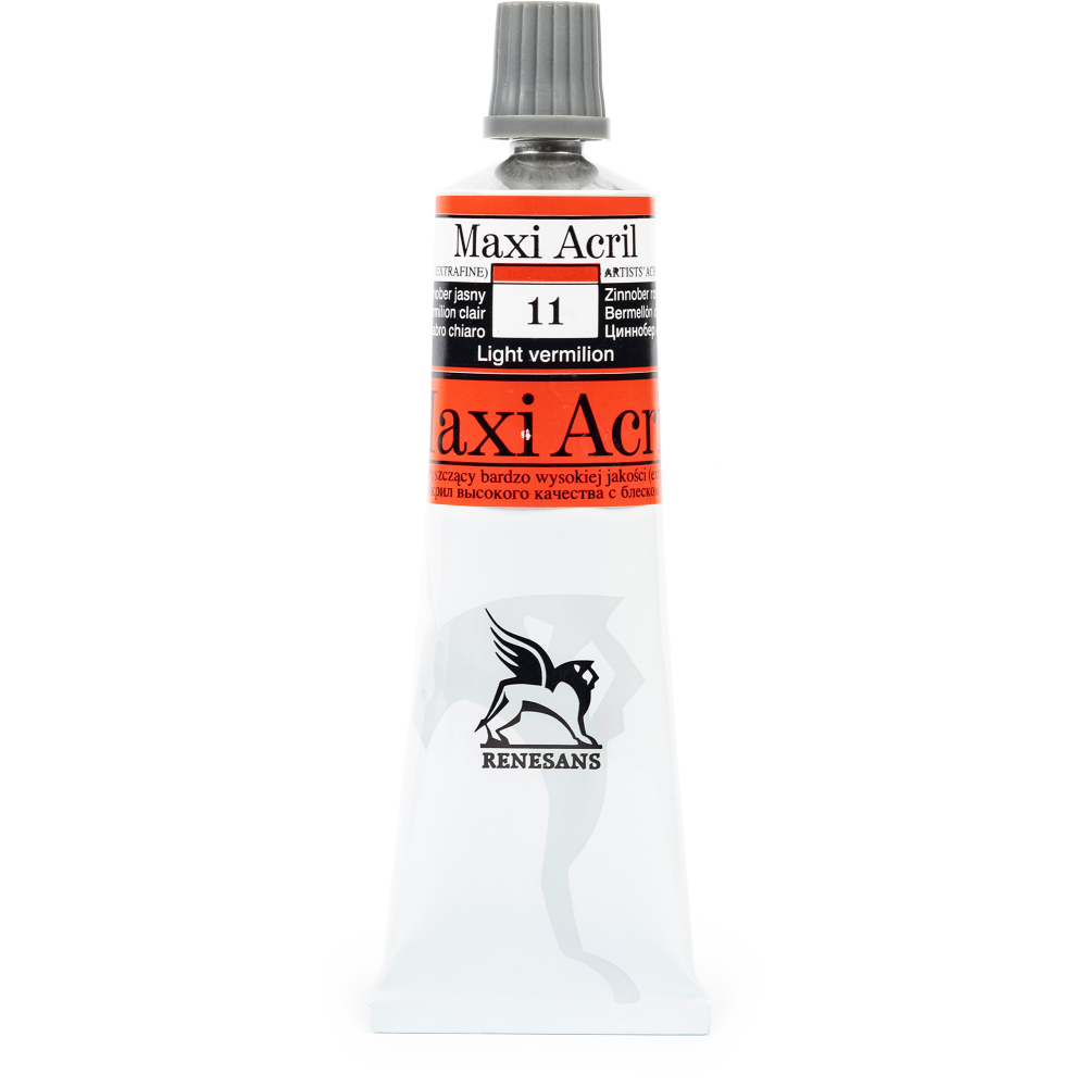 Farba akrylowa Maxi Acril - Renesans - 11, light vermilion, 60 ml
