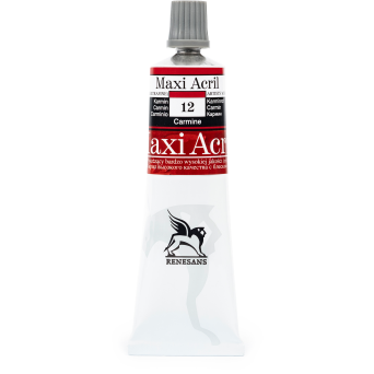 Acrylic paint Maxi Acril - Renesans - 12, carmine, 60 ml