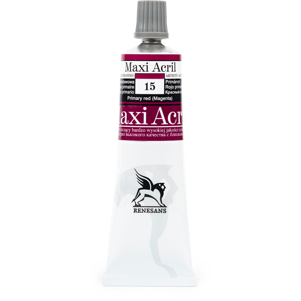 Farba akrylowa Maxi Acril - Renesans - 15, primary red, 60 ml