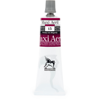 Farba akrylowa Maxi Acril - Renesans - 15, primary red, 60 ml