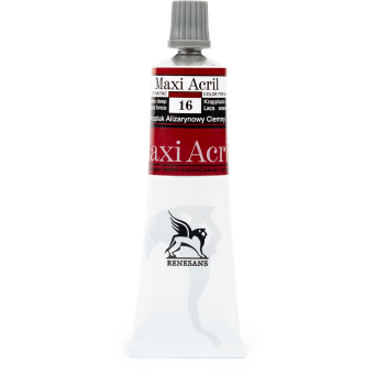 Acrylic paint Maxi Acril - Renesans - 16, madder lake deep, 60 ml
