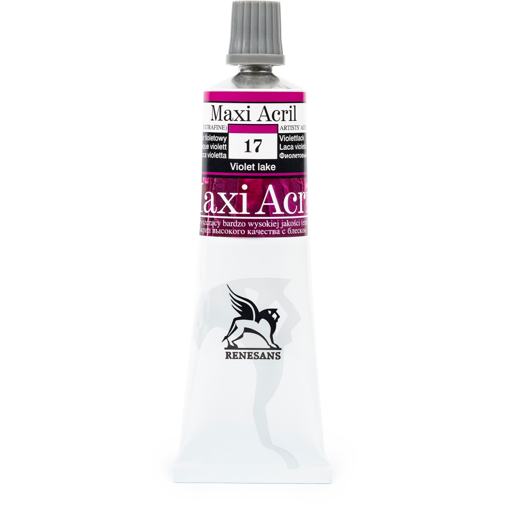 Acrylic paint Maxi Acril - Renesans - 17, violet lake, 60 ml