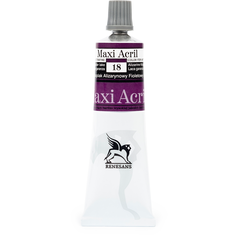 Acrylic paint Maxi Acril - Renesans - violet alizarin, 60 ml
