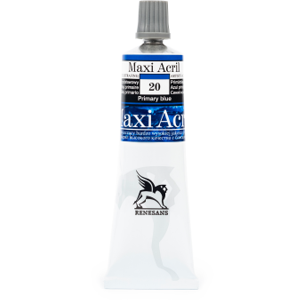 Acrylic paint Maxi Acril - Renesans - primary blue, 60 ml