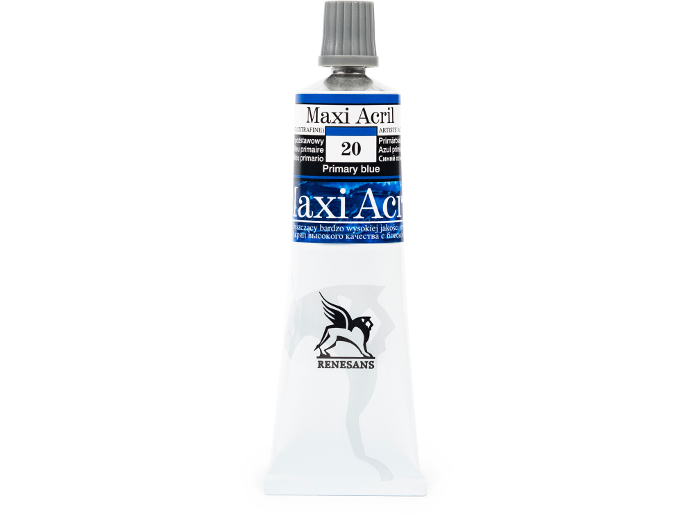 Acrylic paint Maxi Acril - Renesans - primary blue, 60 ml
