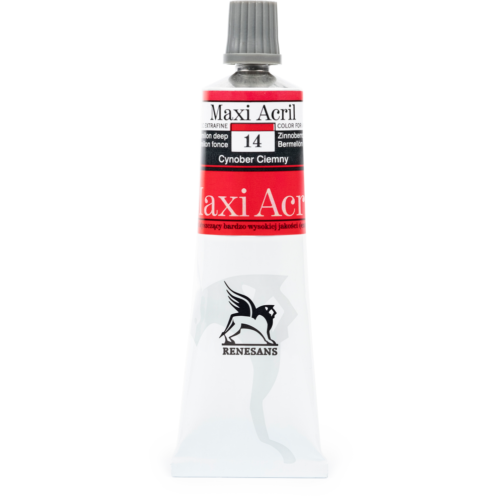 Farba akrylowa Maxi Acril - Renesans - 14, vermilion deep, 60 ml