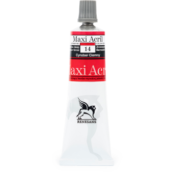 Acrylic paint Maxi Acril - Renesans - 14, vermilion deep, 60 ml