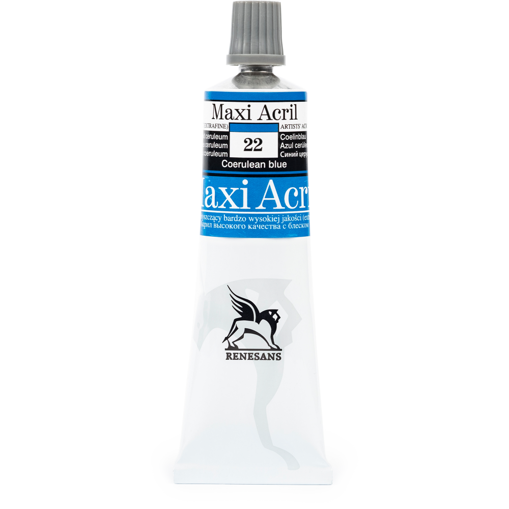 Farba akrylowa Maxi Acril - Renesans - 22, coeruleum blue, 60 ml