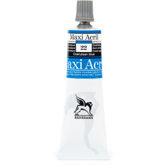 Farba akrylowa Maxi Acril - Renesans - 22, coeruleum blue, 60 ml