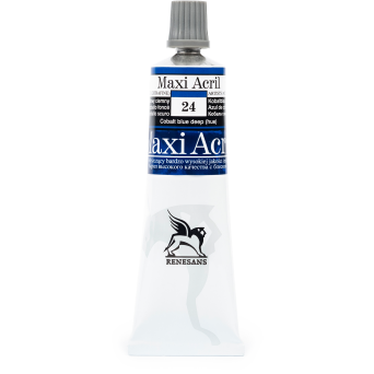 Farba akrylowa Maxi Acril - Renesans - 24, cobalt blue deep hue, 60 ml