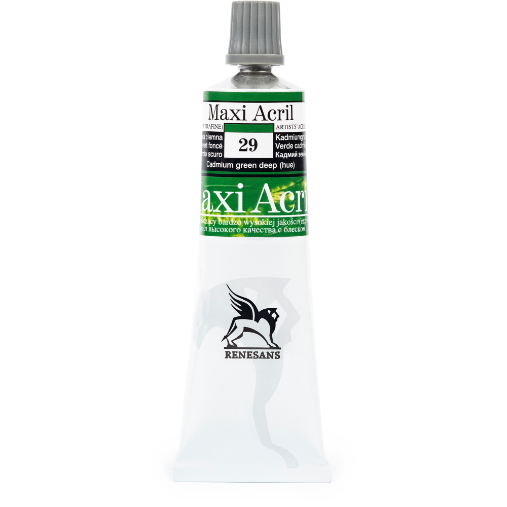 Farba akrylowa Maxi Acril - Renesans - 29, cadmium green deep hue, 60 ml
