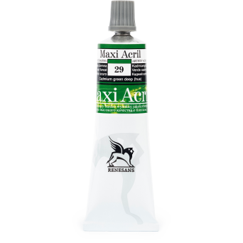 Farba akrylowa Maxi Acril - Renesans - 29, cadmium green deep hue, 60 ml