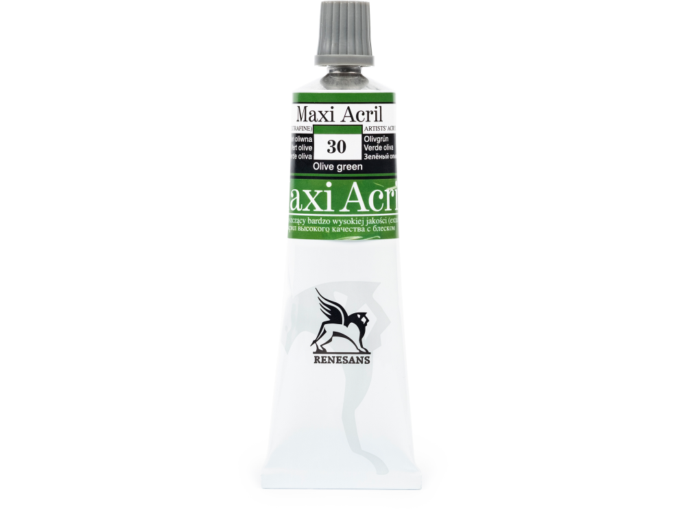 Farba akrylowa Maxi Acril - Renesans - 30, olive green, 60 ml