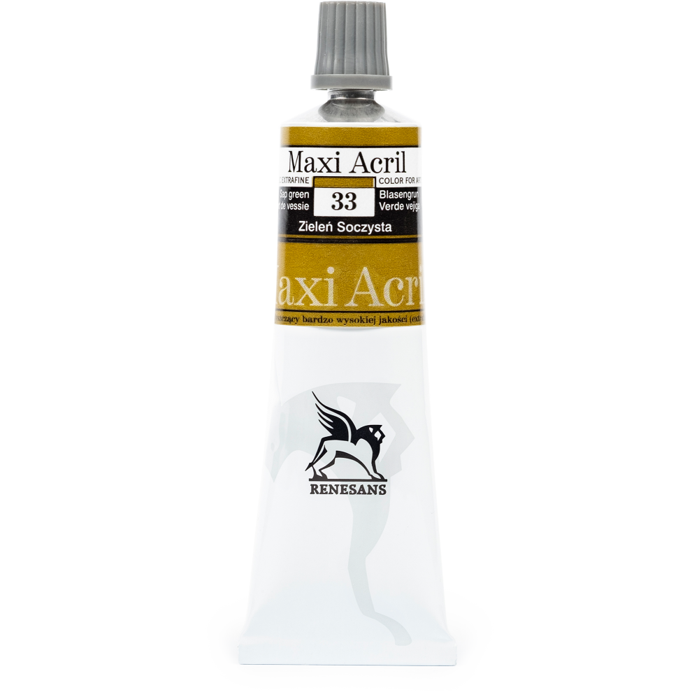 Farba akrylowa Maxi Acril - Renesans - 33, sap green, 60 ml