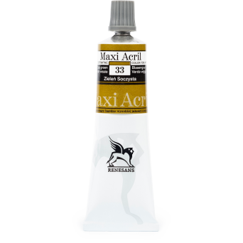 Acrylic paint Maxi Acril - Renesans - 33, sap green, 60 ml