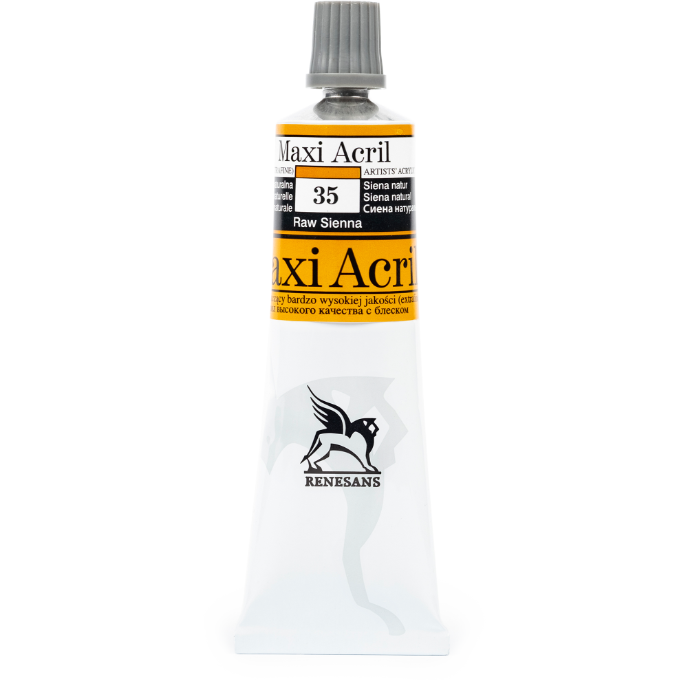 Acrylic paint Maxi Acril - Renesans - 35, raw sienna, 60 ml