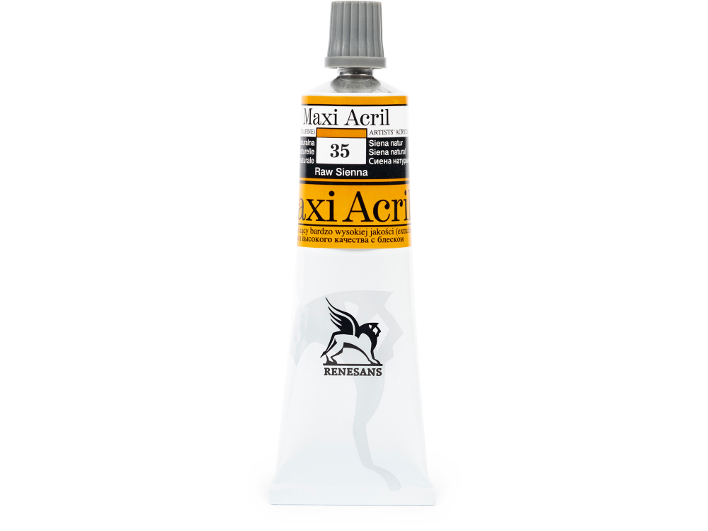 Acrylic paint Maxi Acril - Renesans - 35, raw sienna, 60 ml