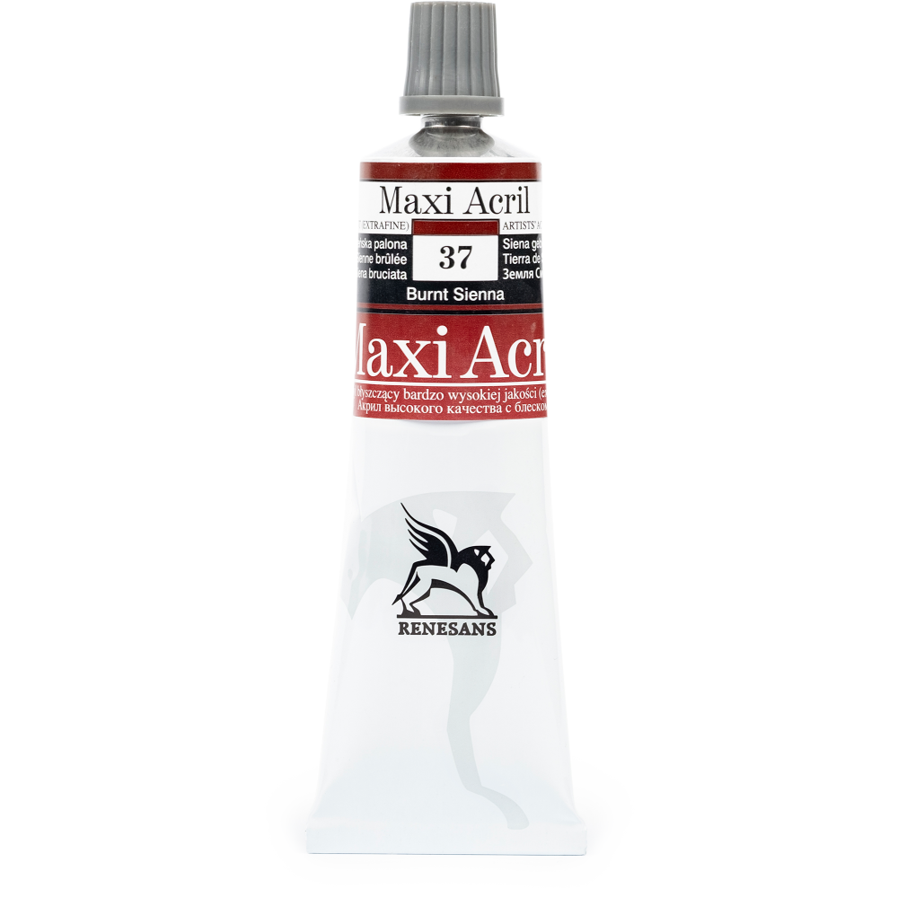 Acrylic paint Maxi Acril - Renesans - 37, burnt sienna, 60 ml