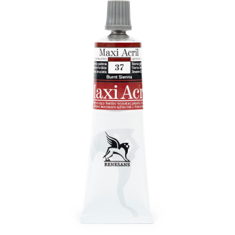 Acrylic paint Maxi Acril - Renesans - 37, burnt sienna, 60 ml