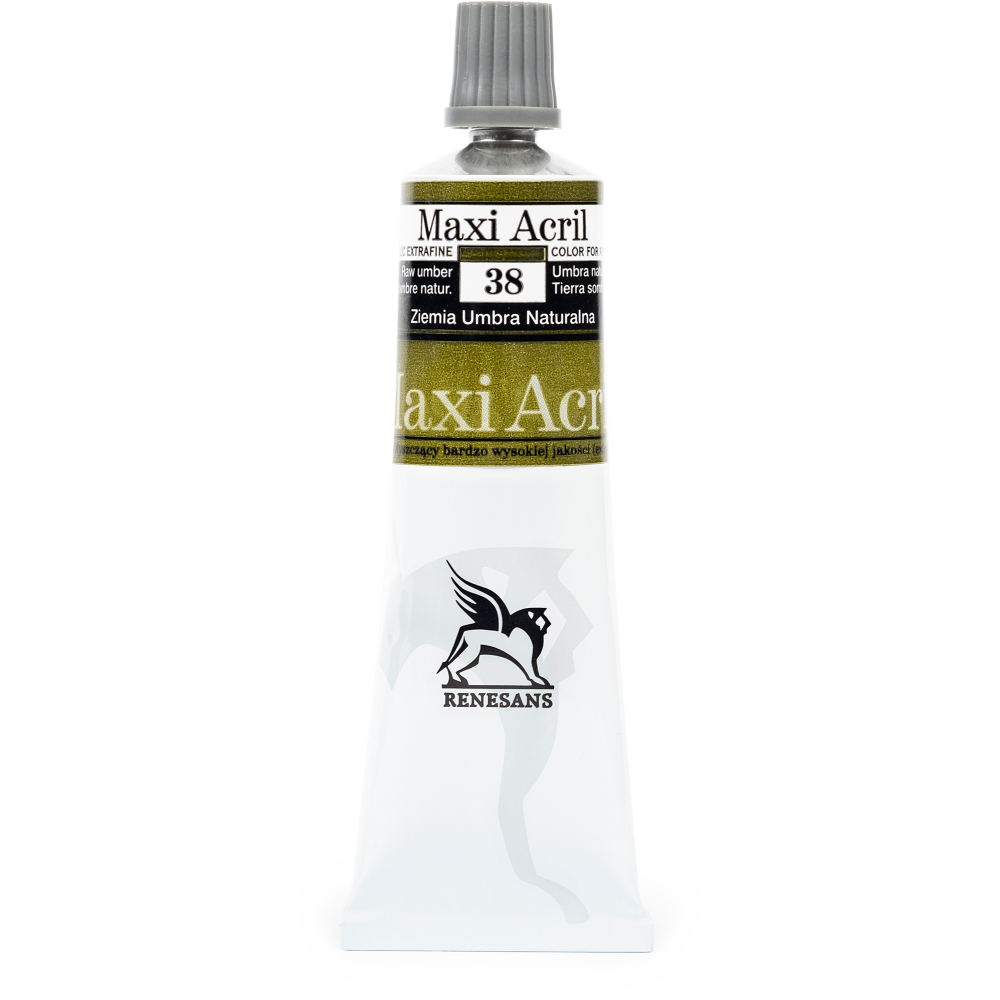 Acrylic paint Maxi Acril - Renesans - 38, raw umber, 60 ml