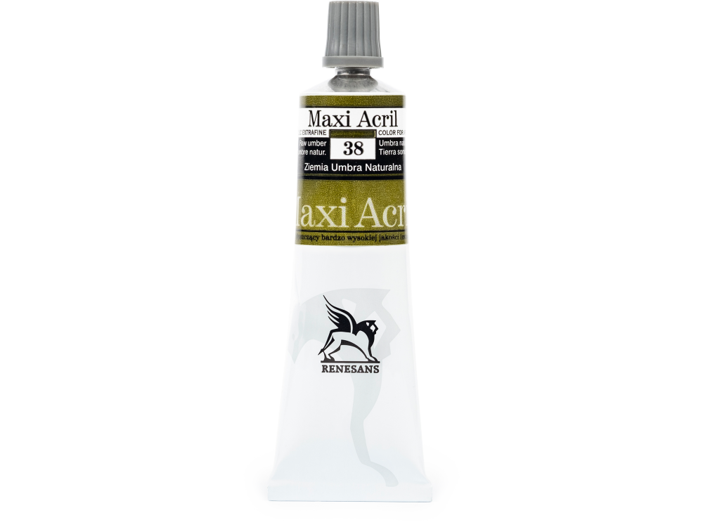 Acrylic paint Maxi Acril - Renesans - 38, raw umber, 60 ml