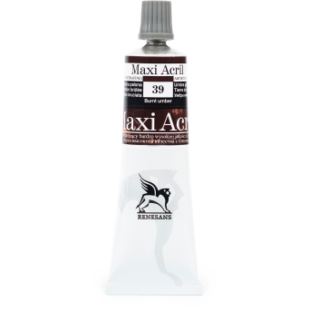 Farba akrylowa Maxi Acril - Renesans - 39, burnt umber, 60 ml