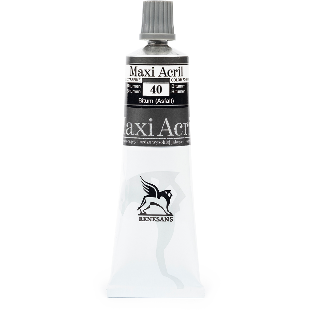 Farba akrylowa Maxi Acril - Renesans - 40, bitumen, 60 ml