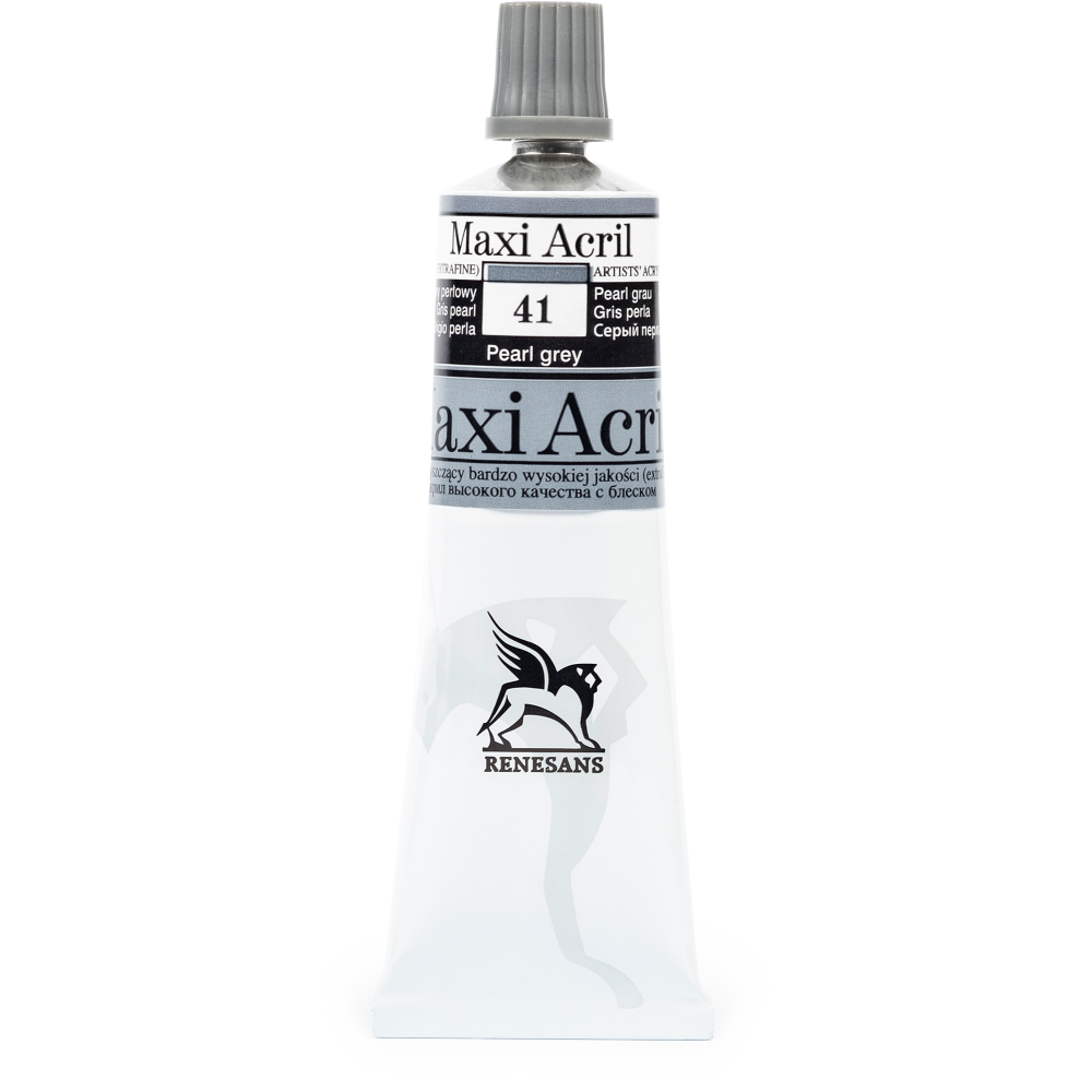 Acrylic paint Maxi Acril - Renesans - 41, pearl grey, 60 ml