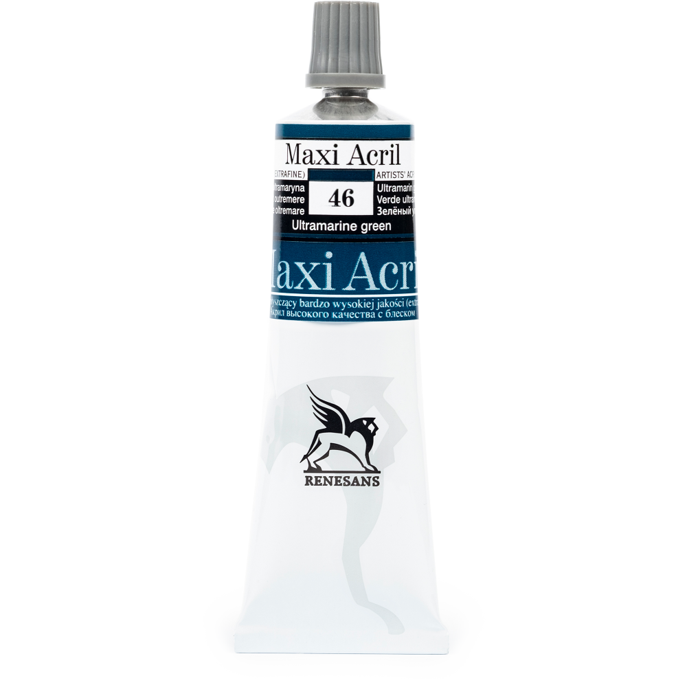 Acrylic paint Maxi Acril - Renesans - 46, ultramarine green, 60 ml