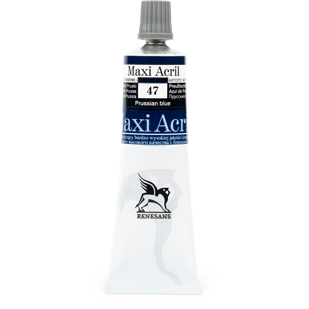 Acrylic paint Maxi Acril - Renesans - 47, Prussian blue, 60 ml