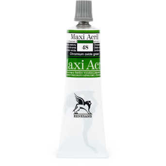 Farba akrylowa Maxi Acril - Renesans - 48, chromium oxide green, 60 ml