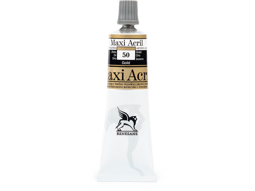 Farba akrylowa Maxi Acril - Renesans - 50, gold, 60 ml