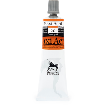 Acrylic paint Maxi Acril - Renesans - 52, ducat gold, 60 ml