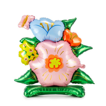 Standing foil balloon Flowers - 100 x 116 cm