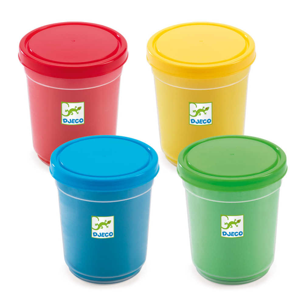 Set of play dough for kids - Djeco - 4 colors x 140 g
