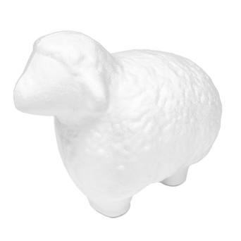 Styrofoam lamb - 12,5 cm