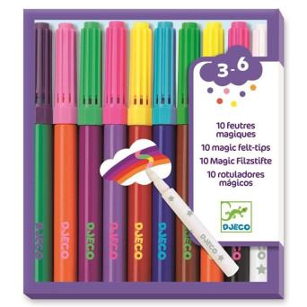 Zestaw magicznych flamastrów dla dzieci - Djeco - 10 kolorów