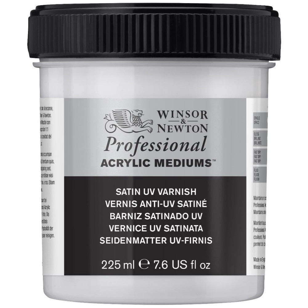 Werniks do farb akrylowych Professional - Winsor & Newton - satynowy, 225 ml