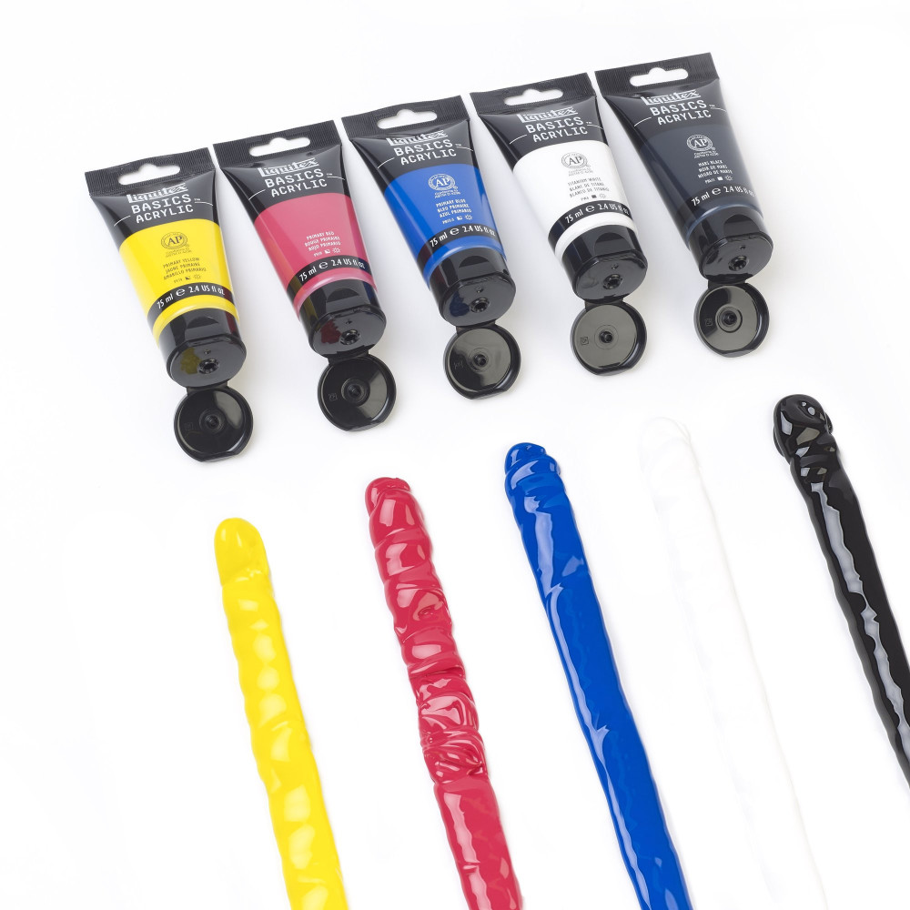 Zestaw farb akrylowych Basics Acrylic - Liquitex - 5 kolorów x 75 ml
