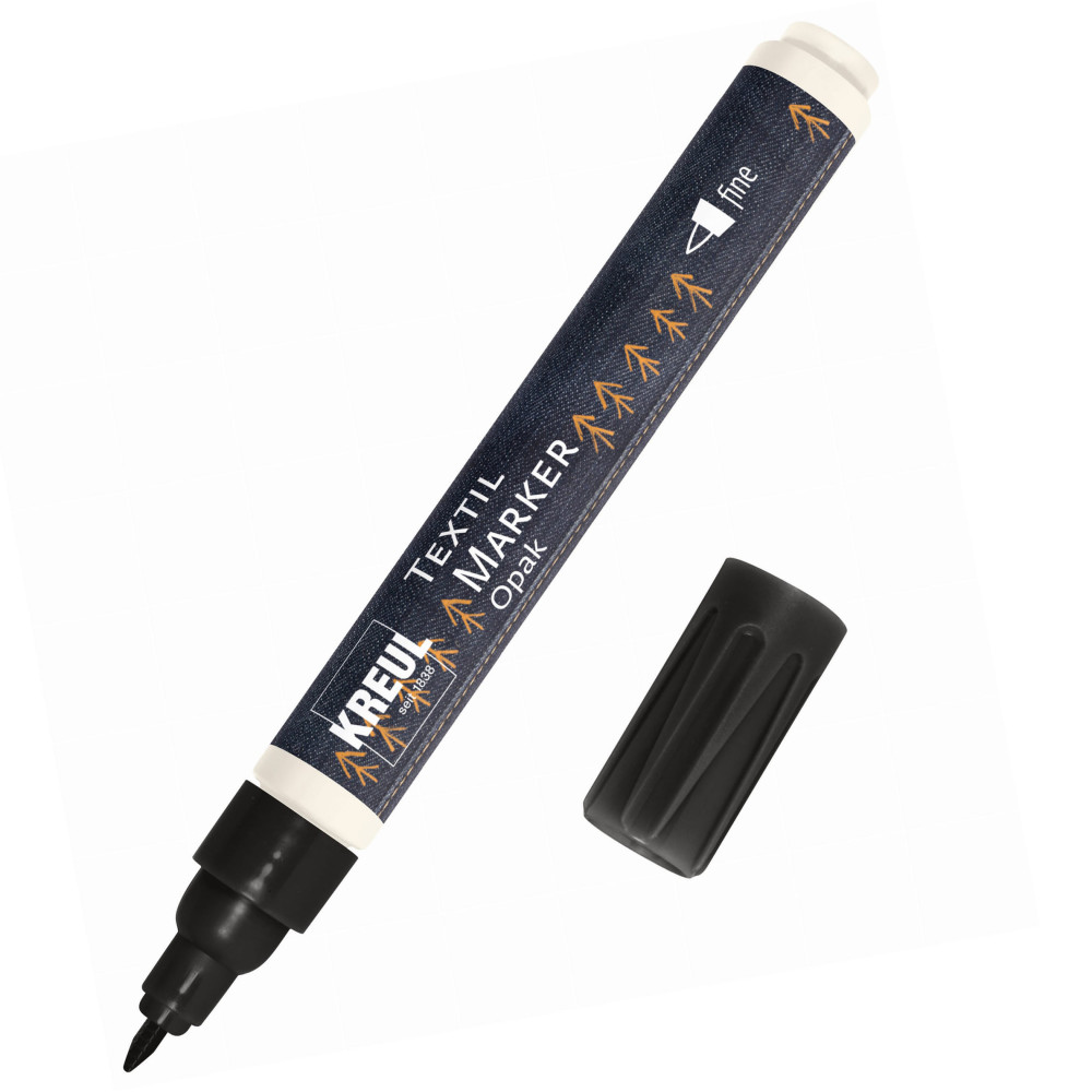 Textil Marker Opak - Kreul - black, 1-2 mm