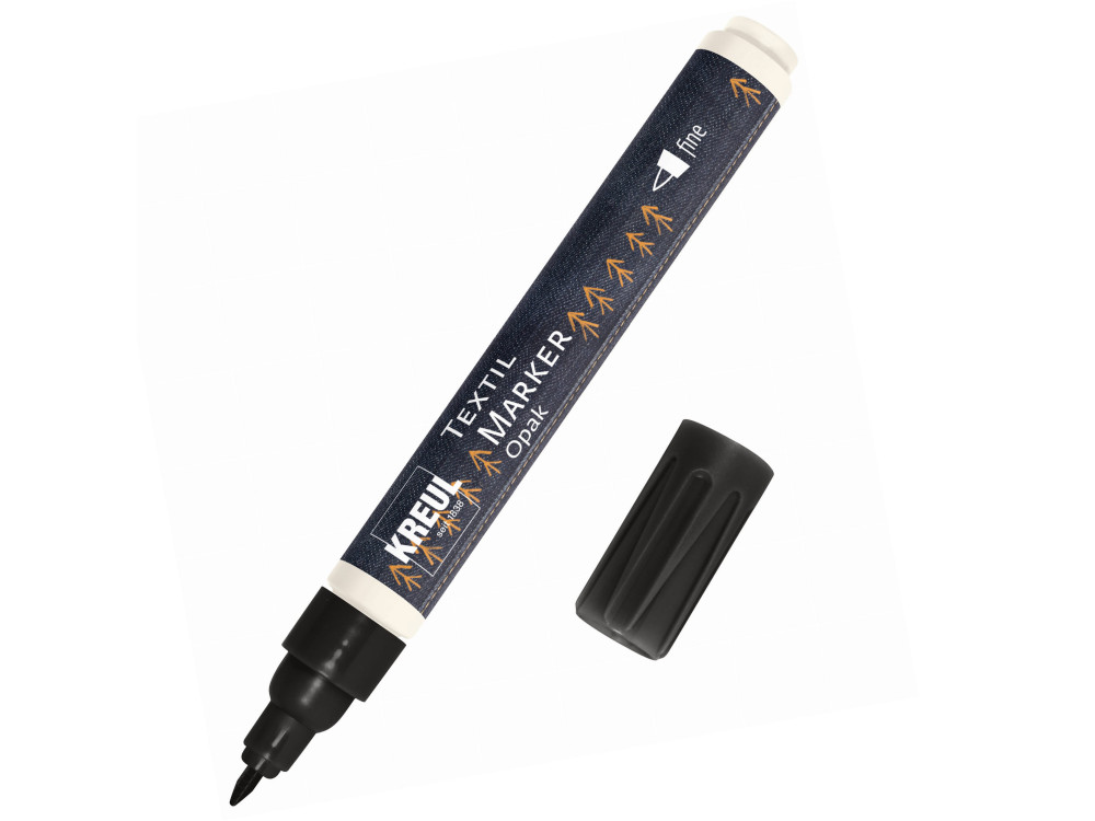 Textil Marker Opak - Kreul - black, 1-2 mm