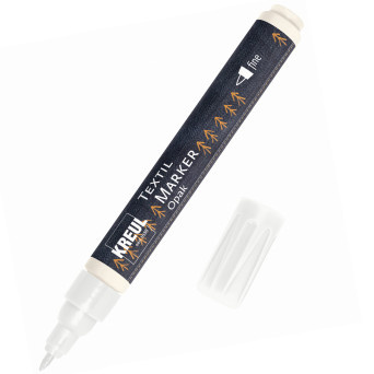 Textil Marker Opak - Kreul - white, 1-2 mm